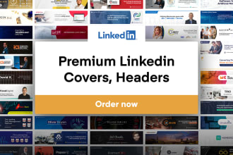 design linkedin banner, cover, header