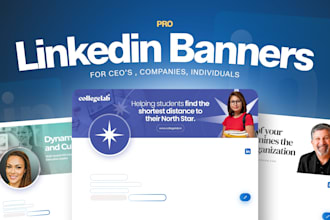 design linkedin banner, cover, header