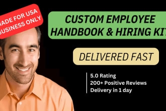 customize an employee handbook and hiring kit