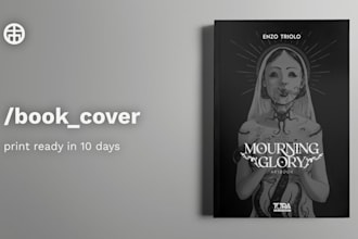 design a gothic illustrated book cover, print ready