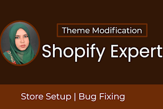 do shopify theme setup and theme modification