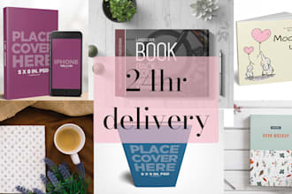 do 3d book mock ups, kindle, mobile mock ups