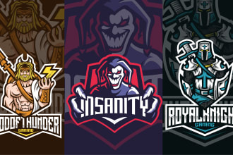 do a unique esport logo for youtube, gaming, pubg