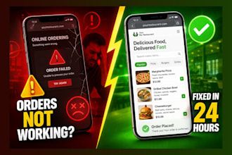 fix restaurant website errors, online ordering bugs and payment issues
