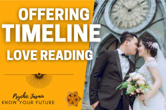 offer love psychic reading with timeline in detail