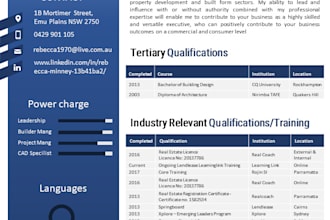 design a professional attractive resume