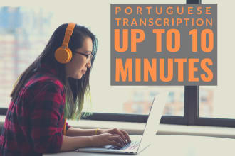 do brazilian portuguese transcription up to 10 minutes
