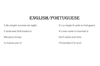 translate portuguese to english and english to portuguese