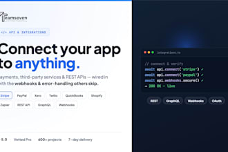 integrate or build a rest API for your web app stripe paypal