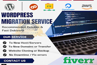 transfer or migrate your wordpress website, clone, move wordpress to new