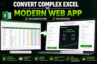 convert excel into a modern web calculator