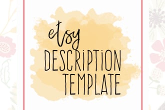 create an etsy SEO optimized description template