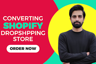 setup converting shopify dropshipping store shopify website