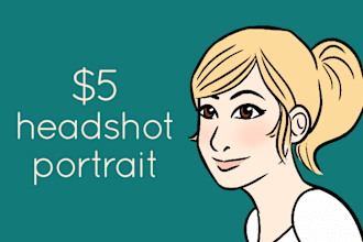 draw a cute cartoon portrait for you