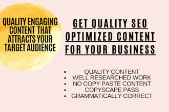 write an engaging blog or article for you