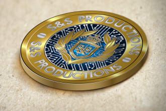 design realistic cryptocurrency logo