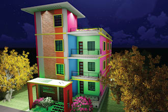 autocad,sketchup 2d,3d and rendering