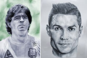 draw your realistic portrait color or pencil sketch