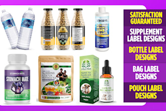 supplement label and product label design