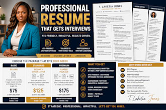 write and design a professional resume, CV, and cover letter