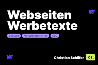 write german texts for your website