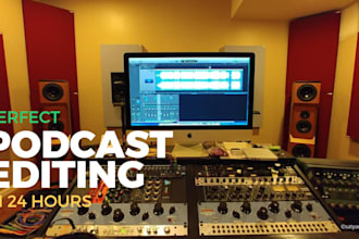 do perfect podcast editing for you in 24 hours