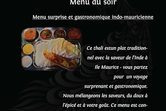 design a menu for your restaurant, cafe, or other services