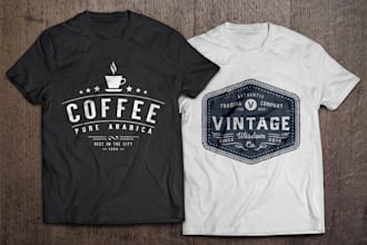 create vintage typography t shirt or logo