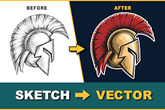 convert your sketch or logo to vector artwork