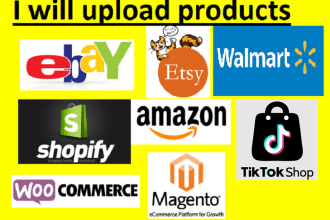 upload or add product to tiktok etsy,ebay,walmart,woocommerce and shopify