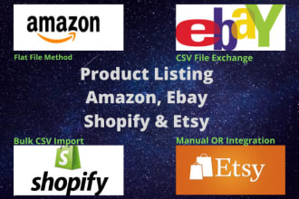 add upload products on amazon ebay etsy and shopify