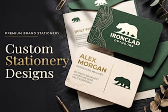 create business card design, letterhead and stationery