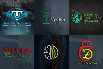 do health wellness yoga spa  medical fitness logo design