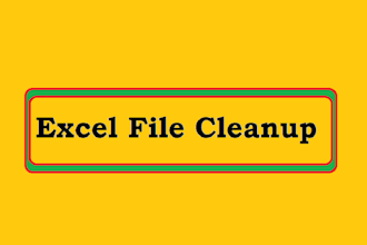 cleanup your excel file