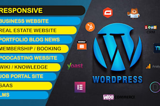 design wordpress website with elementor, divi, wpbakery, acf