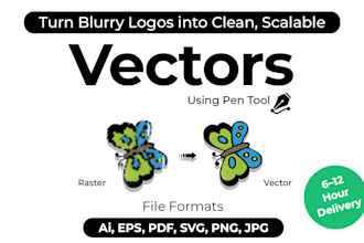 professionally vector trace, redraw logo, images vector