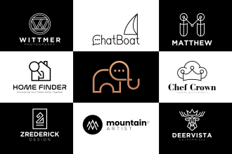 design minimalist geometric logo for you