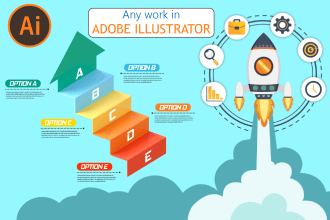 do any graphic work in adobe illustrator and photoshop