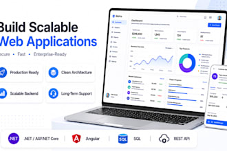 develop a custom asp net core and angular web app