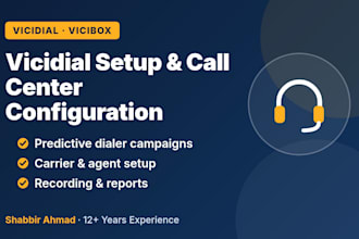 set up vicidial or vicibox call center with predictive dialer