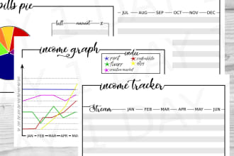 create custom printable planner or journal layout pages