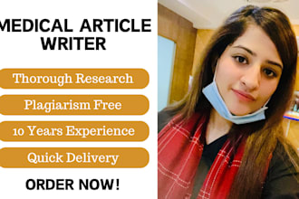 write medical, health and fitness articles for your website