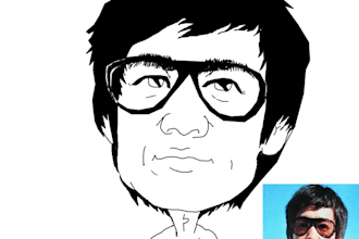 sketch portrait in Manhua style and create a JPEG file