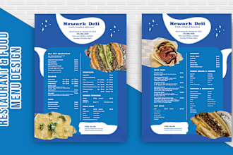 design digital menu, food menu, restaurant menu