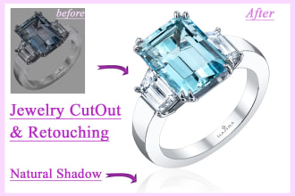 do cut out professional jewelry photo retouching 3d quality