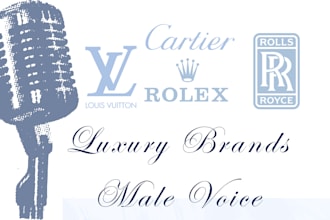 create your global male luxury voice over commercial