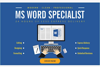 do all ms word and excel processing work for you