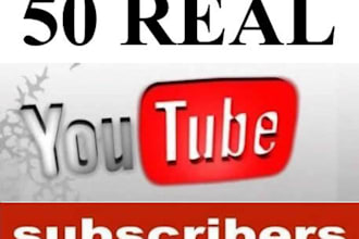 give 25 Real Human YOUTUBE subscribers within 48 hrs