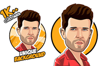 draw cartoon caricature headshot avatar from your photo