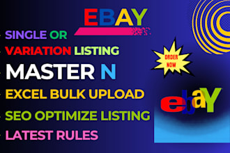 create ebay listing, SEO product listing with variations